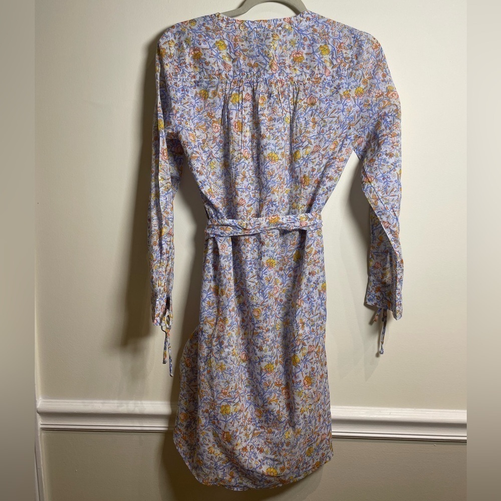 J. Crew Cotton Tie-waist tunic beach dress in afternoon floral XS NWT - Picture 7 of 12